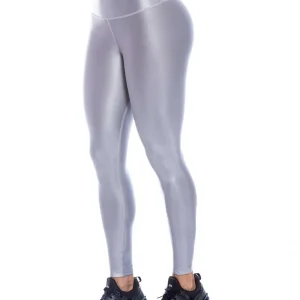 Metallic Silver Leggings
